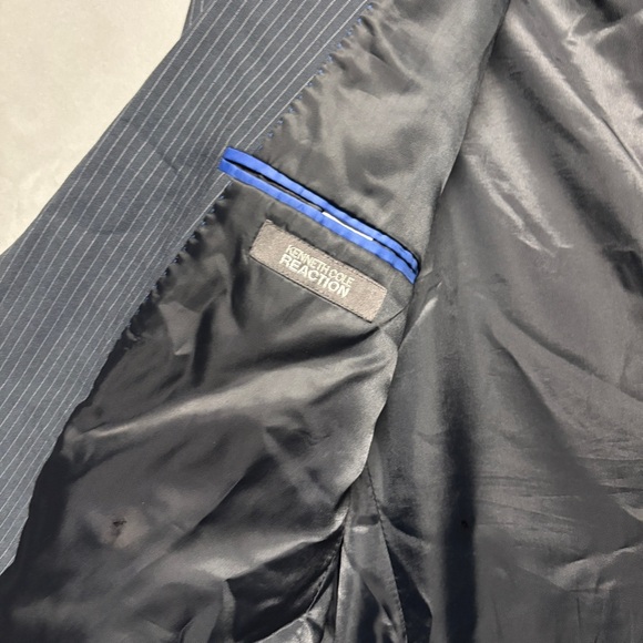 Kenneth Cole Reaction Charcoal Pinstripe Blazer - Picture 4 of 8